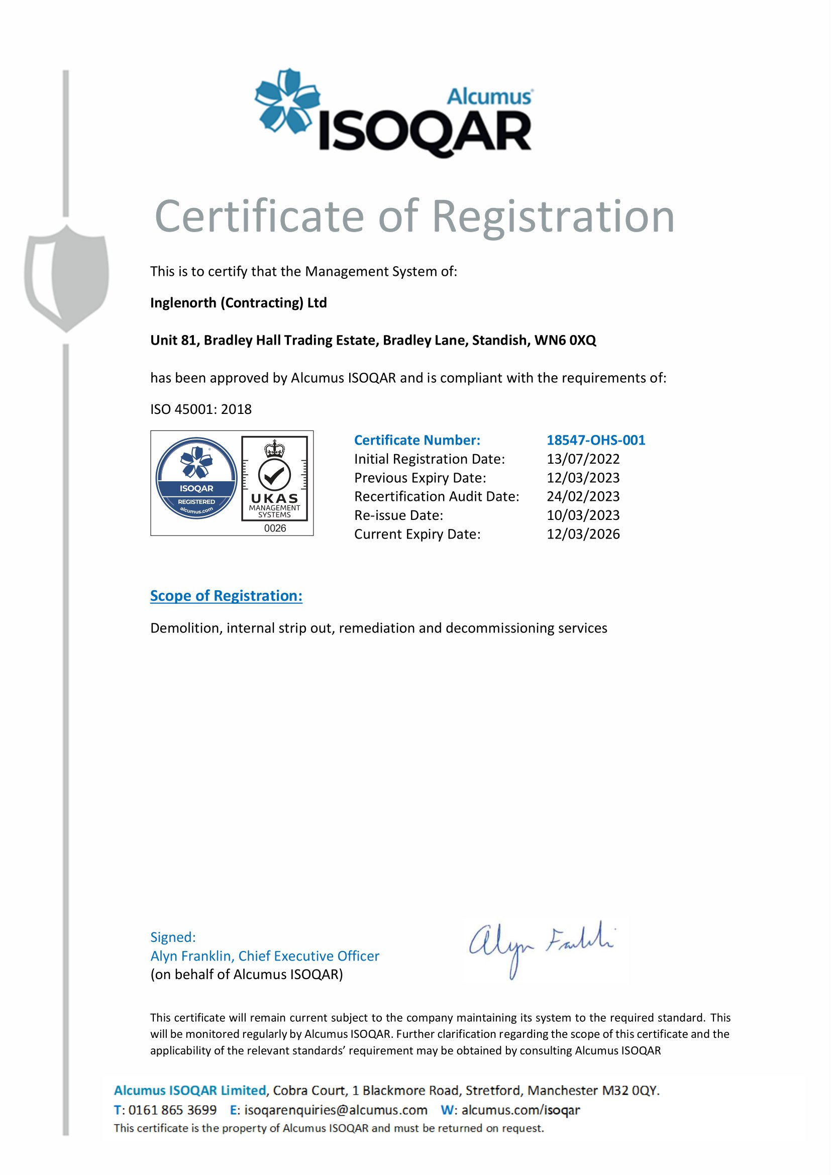 Certificate 12.03.2026