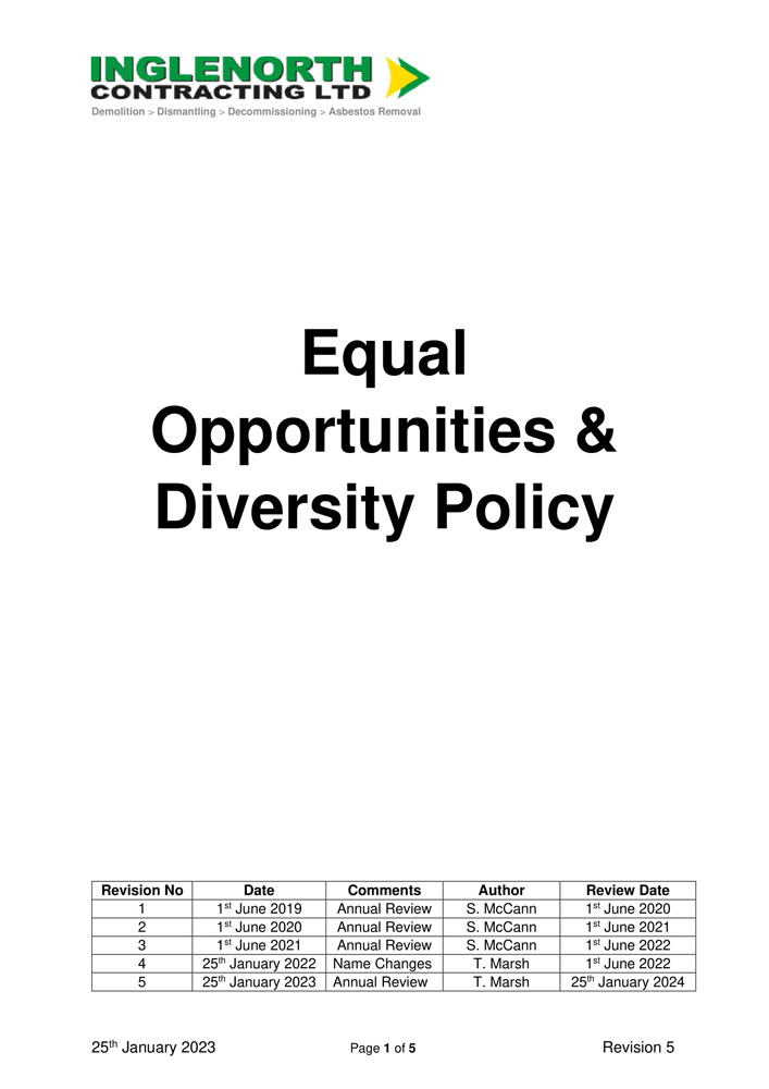Equal Opportunities and Diversity Policy 25.01.2024 V5 1